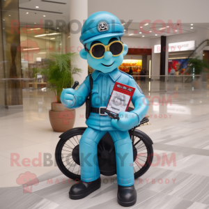 Cyan Fire Fighter mascotte...