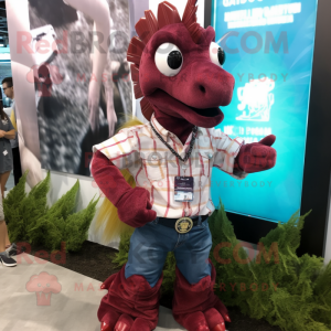 Maroon Sea Horse mascotte...