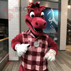 Maroon Sea Horse mascotte...