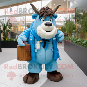 Sky Blue Yak mascotte...