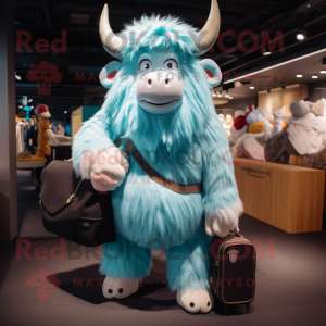 Sky Blue Yak mascotte...