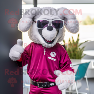 Magenta Ram maskot kostume...