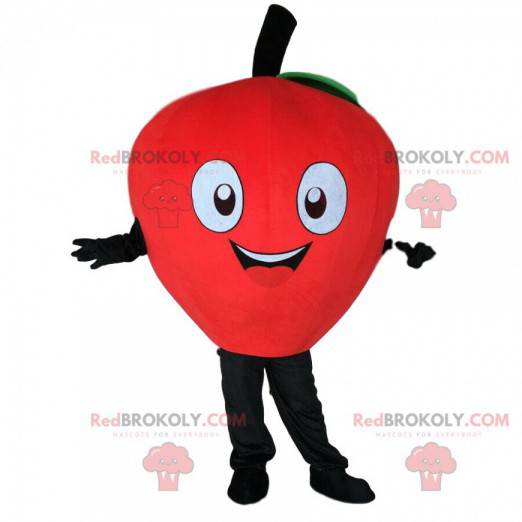 Mascot red apple, giant, cherry costume, giant fruit -
