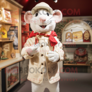 Cream Rat mascotte kostuum...