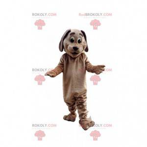 Mascotte de chien marron, costume de toutou, déguisement canin