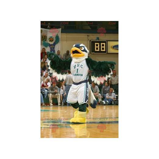 Aquila mascotte verde blu e bianco - Redbrokoly.com