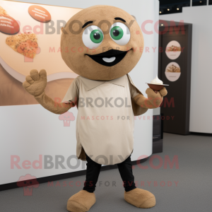 Tan Falafel maskot kostume...