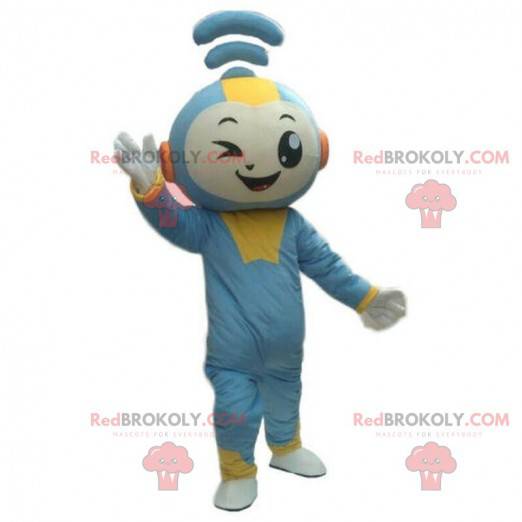 WiFi mascot, connected snowman costume, Internet costume -