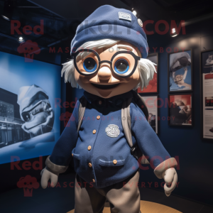 nan Plate Spinner mascot costume character dressed with a Oxford Shirt and Beanies