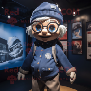 nan Plate Spinner mascot costume character dressed with a Oxford Shirt and Beanies