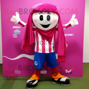 Magenta Soccer Goal maskot...