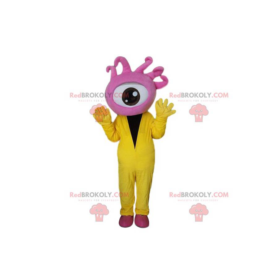 Mascote gigante com olhos rosa, fantasia de ciclope - Mascote gigante com olhos rosa, fantasia de ciclope -