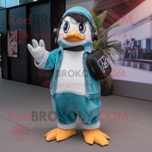 Cyan Penguin mascotte...