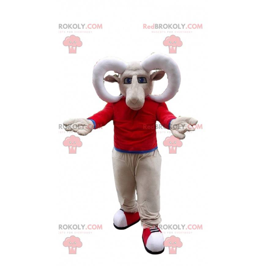 Mufflon-Maskottchen, Ziegenkostüm, große Hörner - Redbrokoly.com Mufflon-Maskottchen, Ziegenkostüm, große Hörner - Redbrokoly.com