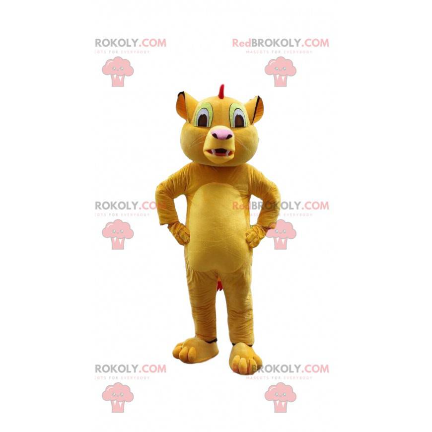 Mascot Simba, famous lion from the cartoon "The lion king" -