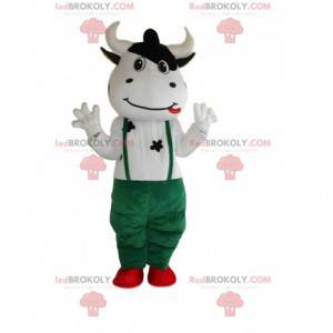 Mascotte mucca bianca e nera, costume da mucca - Redbrokoly.com