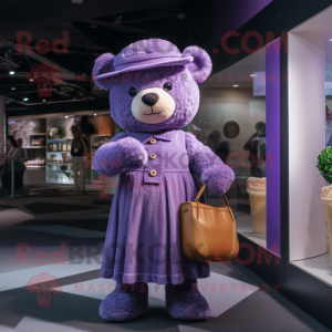 Lavendel teddybeer mascotte...