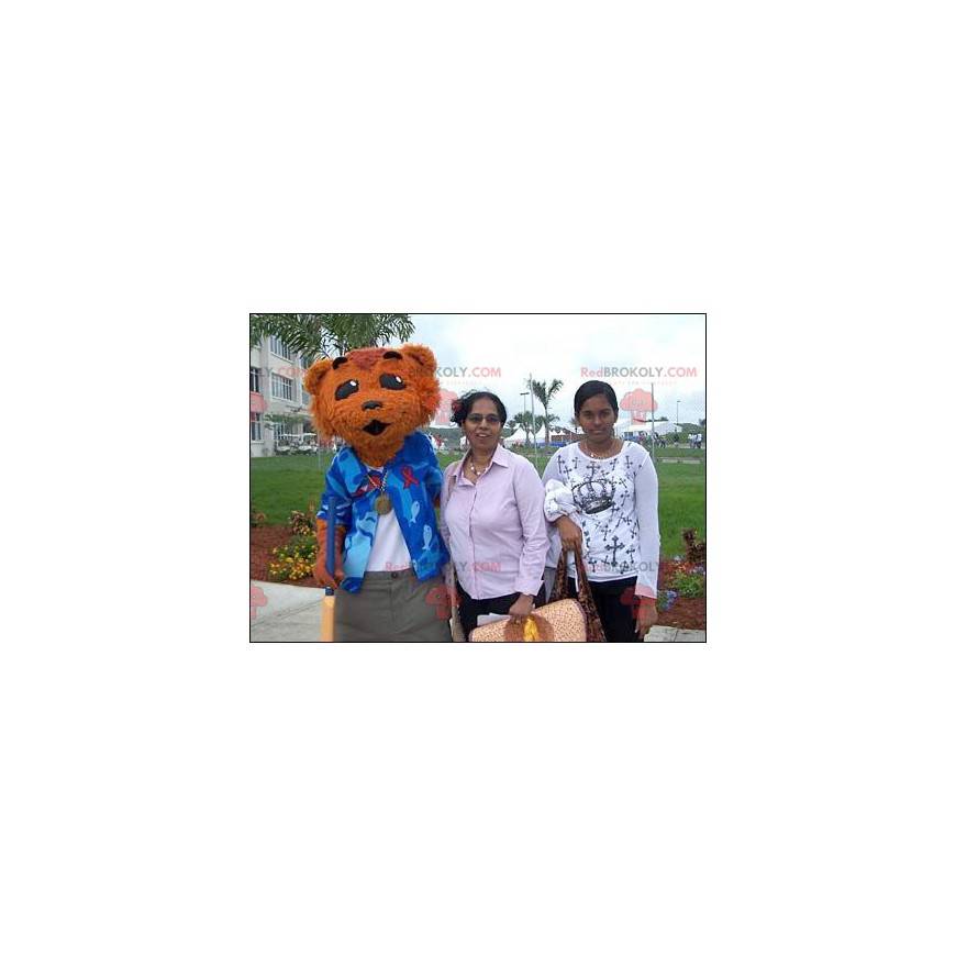 Mascotte de chat d'ours marron - Redbrokoly.com