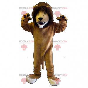 Mascotte de lion géant, costume de félin, déguisement de zoo -