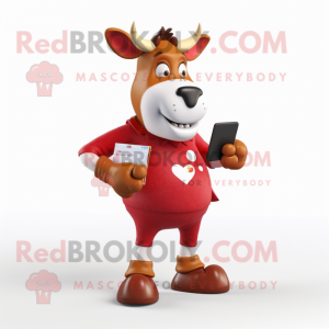 Red Jersey Cow mascotte...