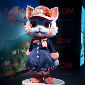 nan Cat mascot costume character dressed with a Mini Dress and Hats
