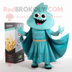 Cyan Nachos maskot kostume...