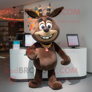 Brown Reindeer mascotte...