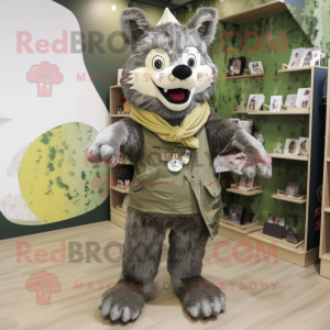 Olive Wolf mascotte kostuum...