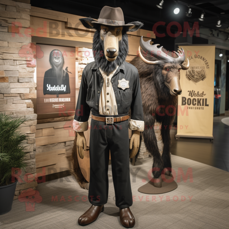 Black Elk mascot costume character dressed with a Henley Tee and Lapel pins Black Elk mascot costume character dressed with a Henley Tee and Lapel pins