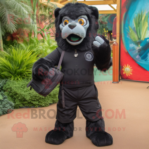 Black Tamer Lion maskot...
