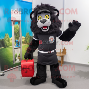 Sort Tamer Lion maskot...