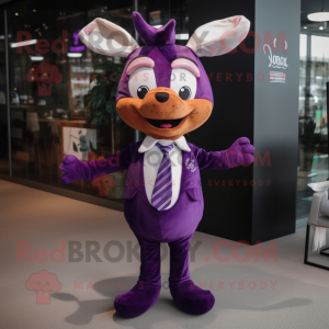 Purple Deer maskot kostume...