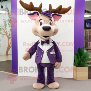 Purple Deer maskot kostym...
