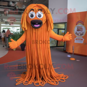 Oranje spaghetti mascotte...