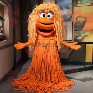 Oransje spaghetti maskot...