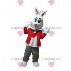 Mascot of the famous white rabbit in Alice in wonderland -