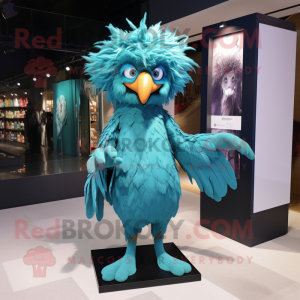 Cyan Harpy mascotte kostuum...