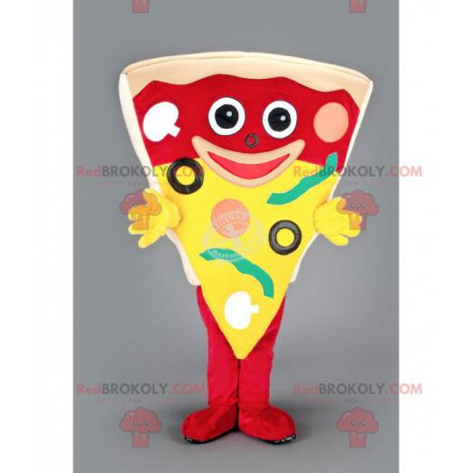 Mascota de rebanada de pizza gigante - Redbrokoly.com