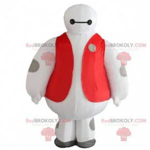 White robot mascot, big futuristic character - Redbrokoly.com