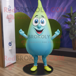 Cyan Pear mascotte kostuum...