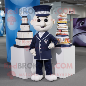 Navy bruidstaart mascotte...