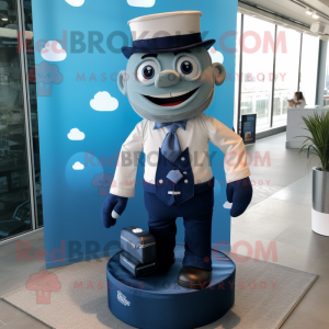 Navy bryllupskage maskot...
