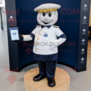 Navy bruidstaart mascotte...