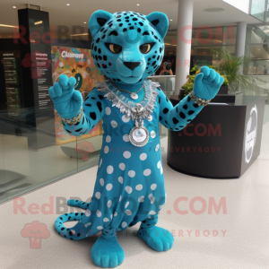 Cyaan Jaguar mascotte...