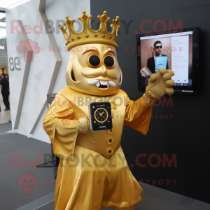 Gold King mascotte kostuum...