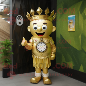 Gold King maskot kostym...