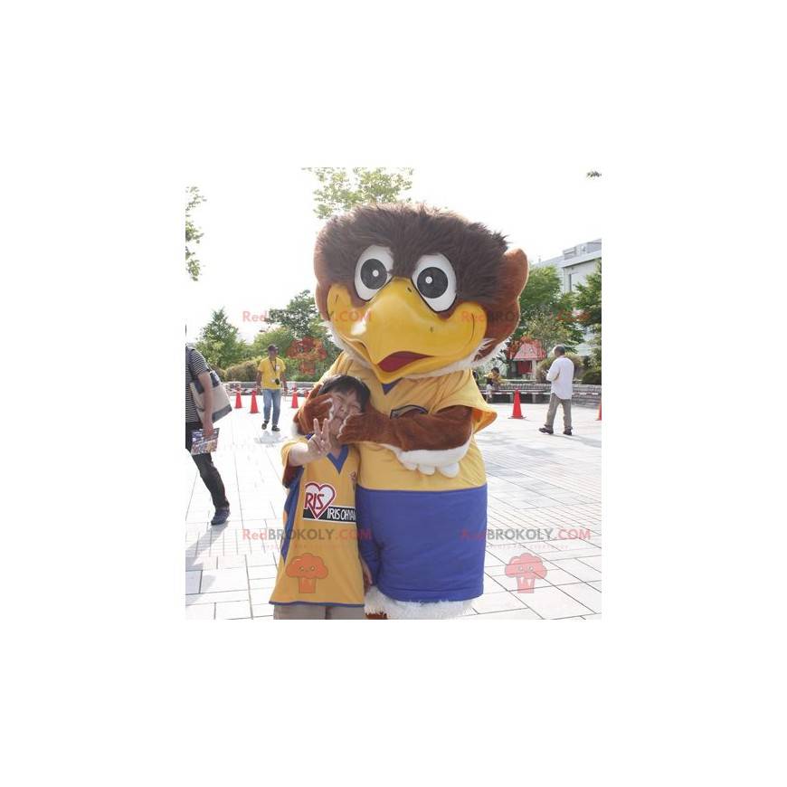 Giant brown and white bird mascot - Redbrokoly.com