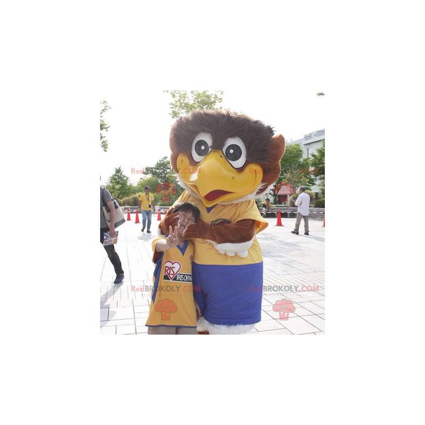 Mascota pájaro gigante marrón y blanco - Redbrokoly.com Mascota pájaro gigante marrón y blanco - Redbrokoly.com