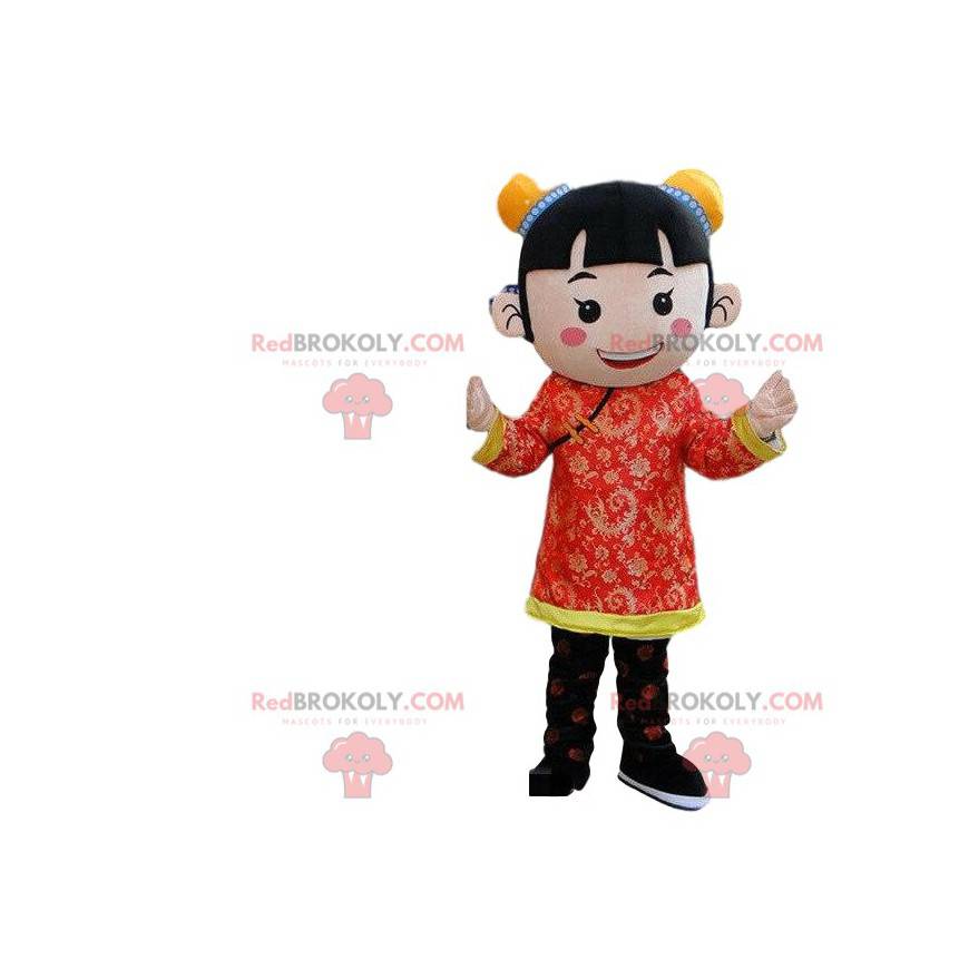 Asiatisches Charaktermaskottchen, asiatisches Kostüm -