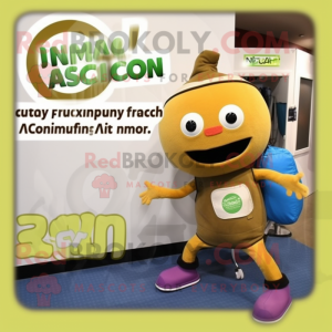 Tan Zucchini maskot kostume...